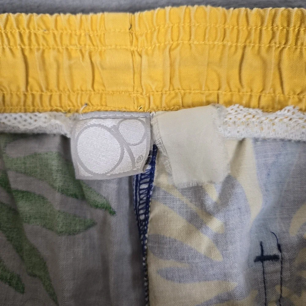 Vintage Ocean Pacific Board Shorts Boy's‎ Large Blue Floral Swim Trunks Y2k